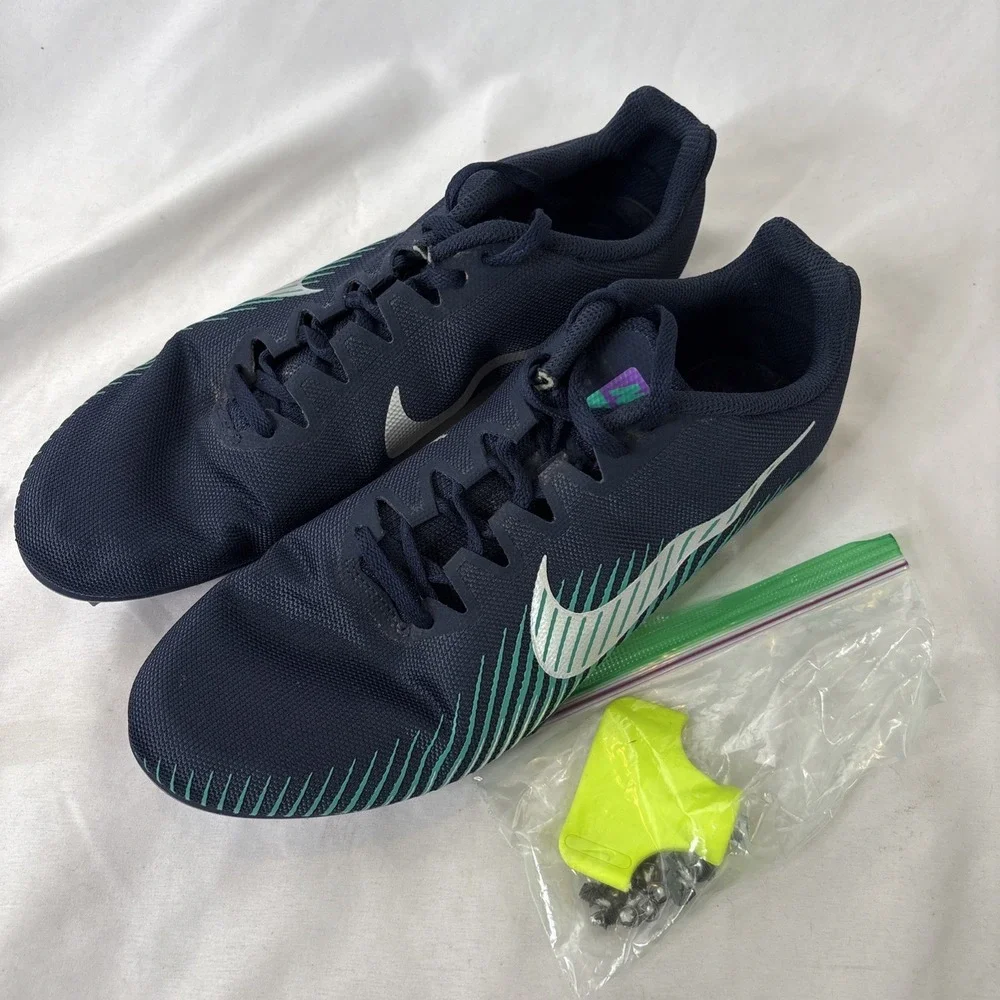 Nike Zoom Rival M9.5 Obsidian Wild Berry Mens Track Cleats‎ AH1020-406